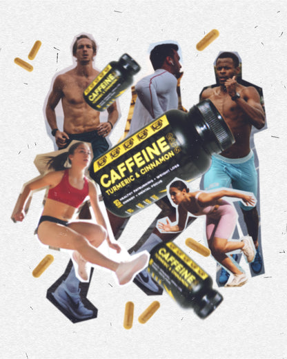 Caffeine, Turmeric and Cinnamon Capsules - 60 SERVINGS