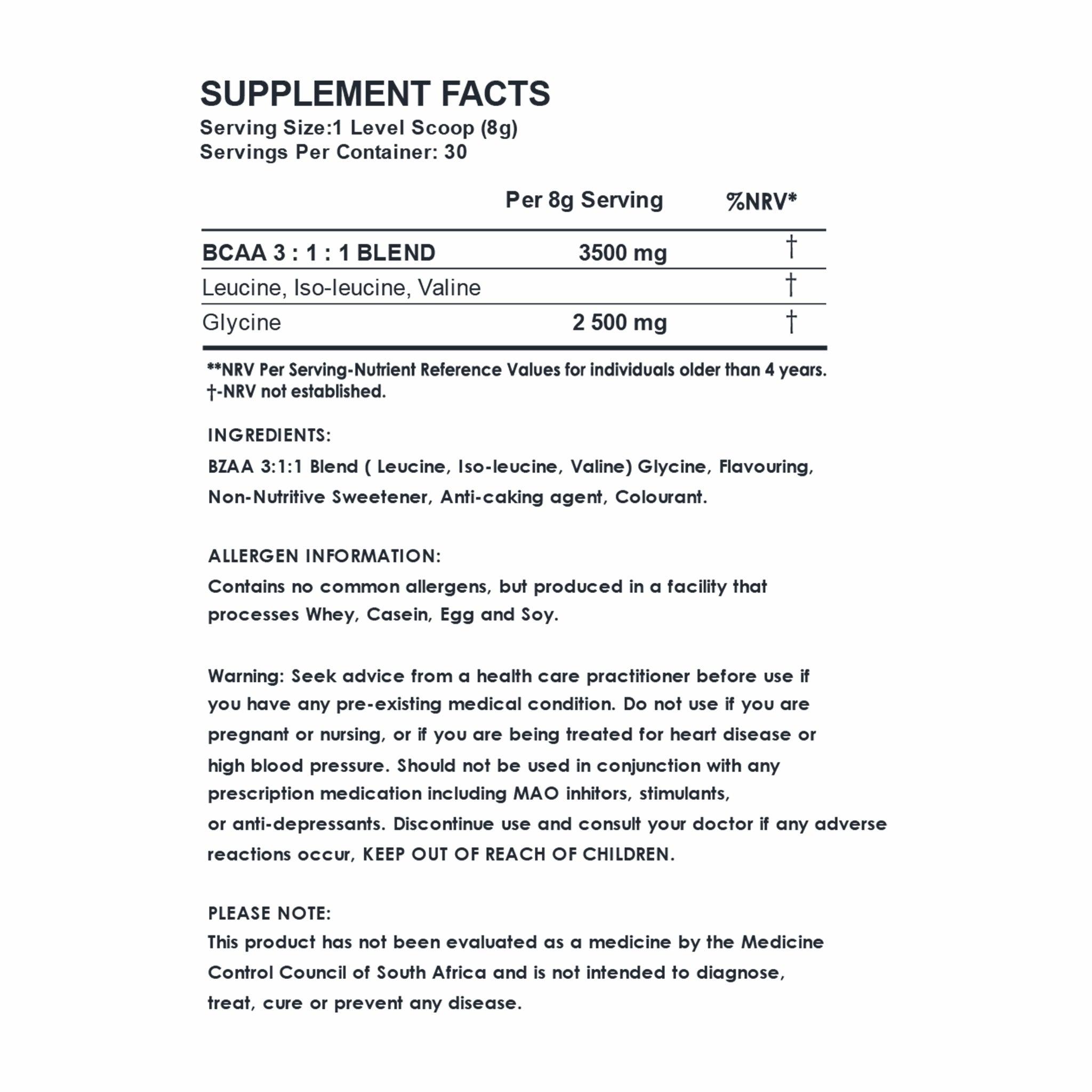 BCAA 3:1:1 240G - Fortis Nutrition
