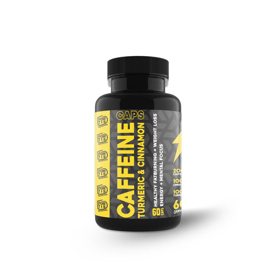 CAFFEINE | TURMERIC | CINNAMON CAPSULES - 60 SERVINGS - Fortis Nutrition